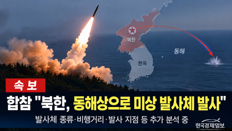 [속보] 합참 “북한, 동해상으로 미상 발사체 발사”…군 당국 분석 중